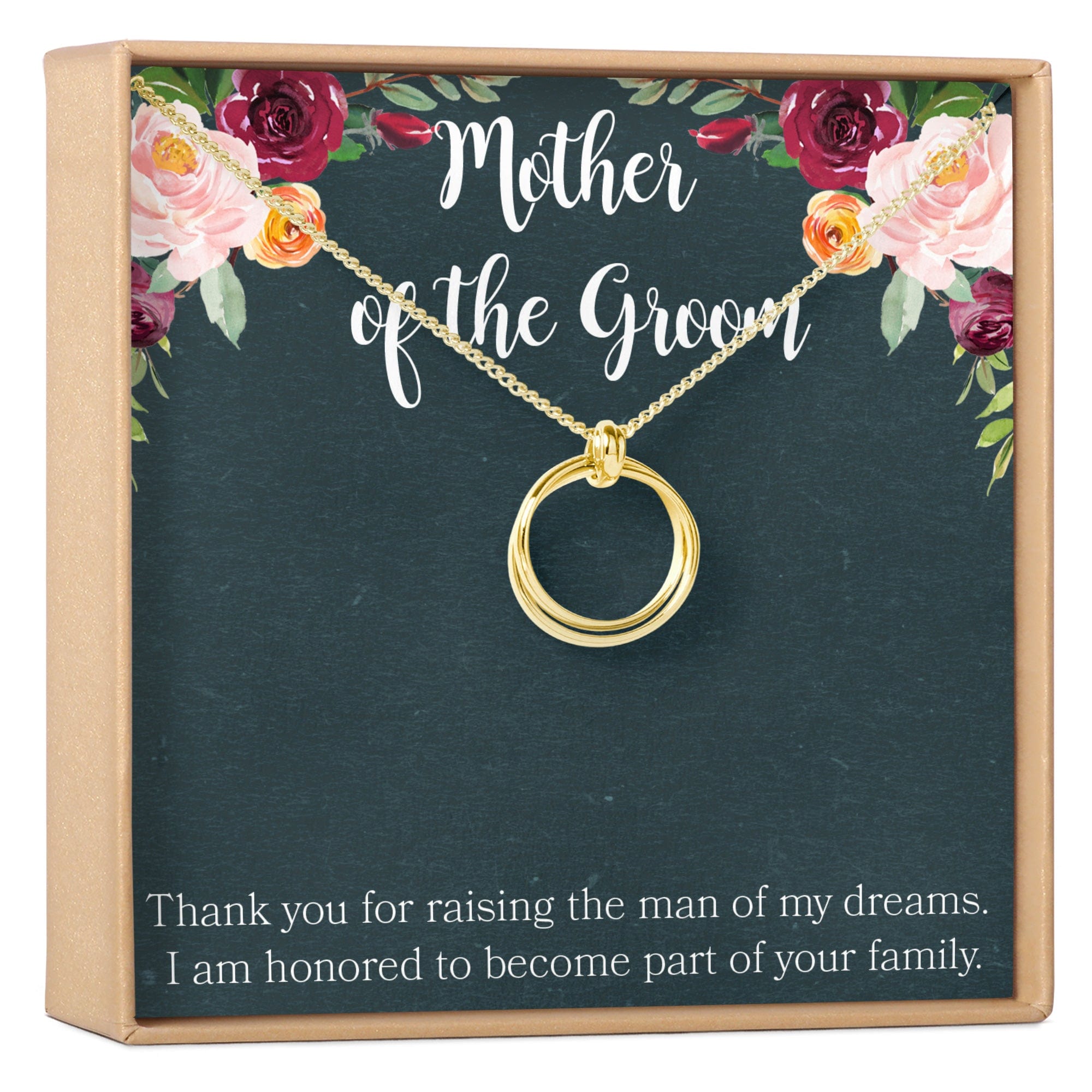 Mother of the Groom Necklace, Multiple Styles Stacked Circles Gold