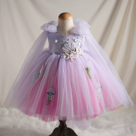 Children's Clothing Super Fairy Fairy Little Girls' Dress Lavender Purple