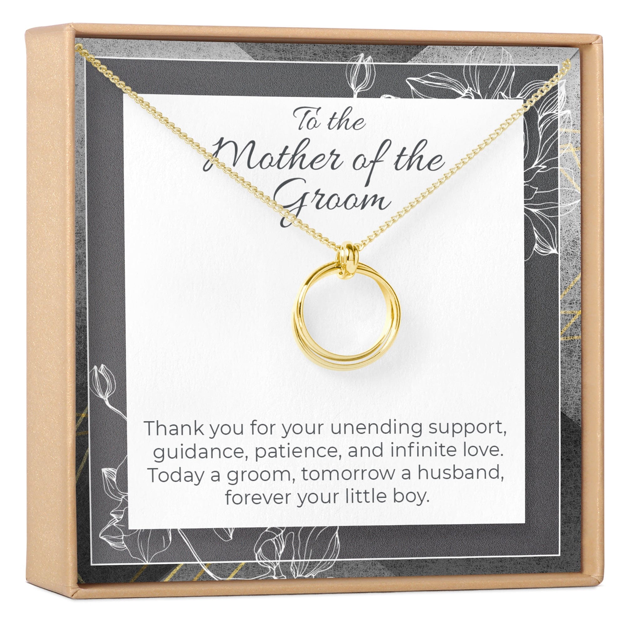 Mother of the Groom Necklace, Multiple Styles Stacked Circles Gold