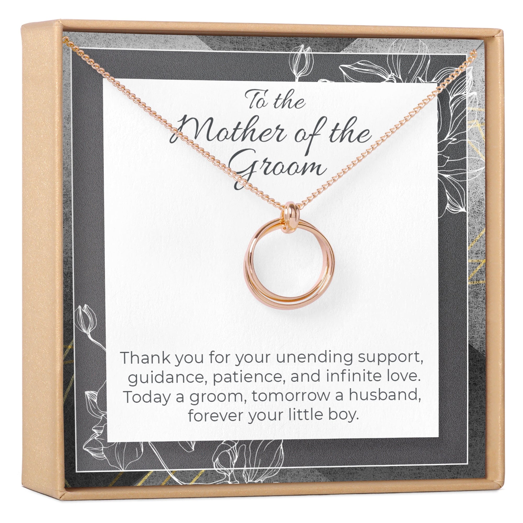 Mother of the Groom Necklace, Multiple Styles Stacked Circles Rose Gold