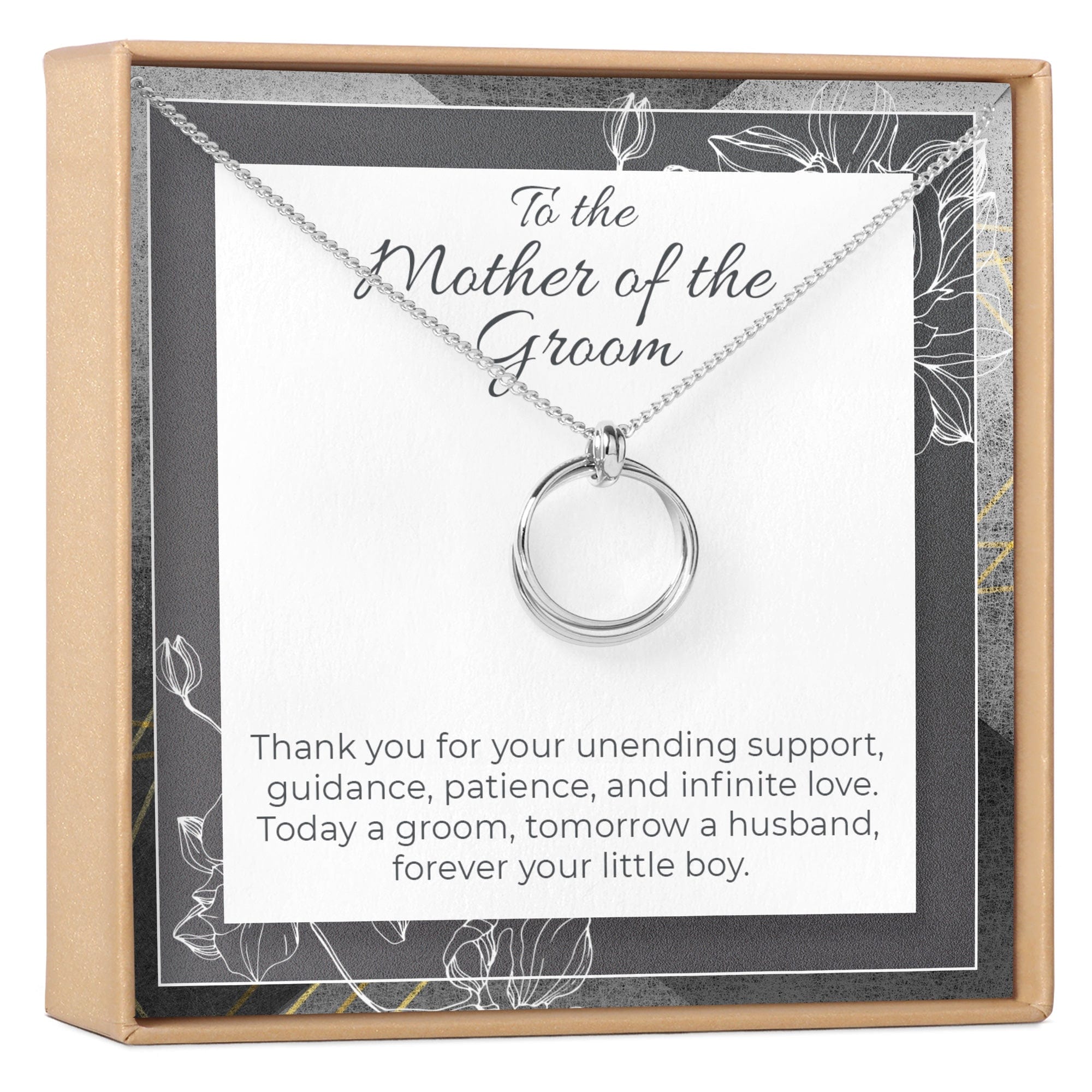 Mother of the Groom Necklace, Multiple Styles Stacked Circles Silver
