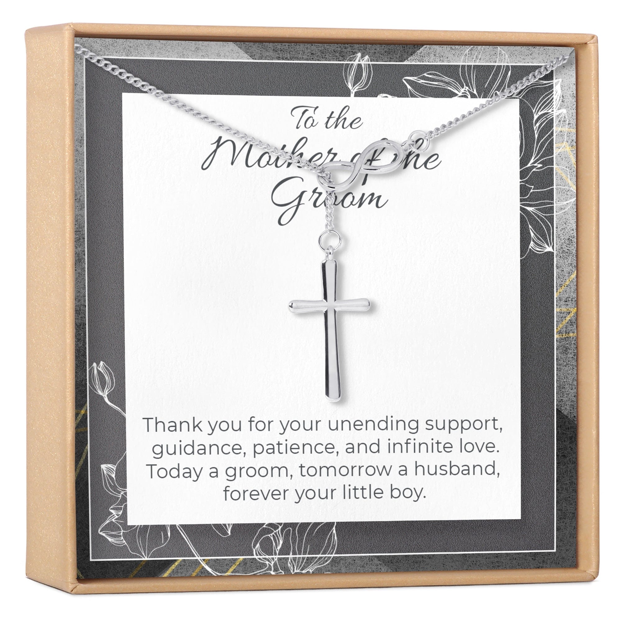 Mother of the Groom Necklace, Multiple Styles Infinity Cross Silver