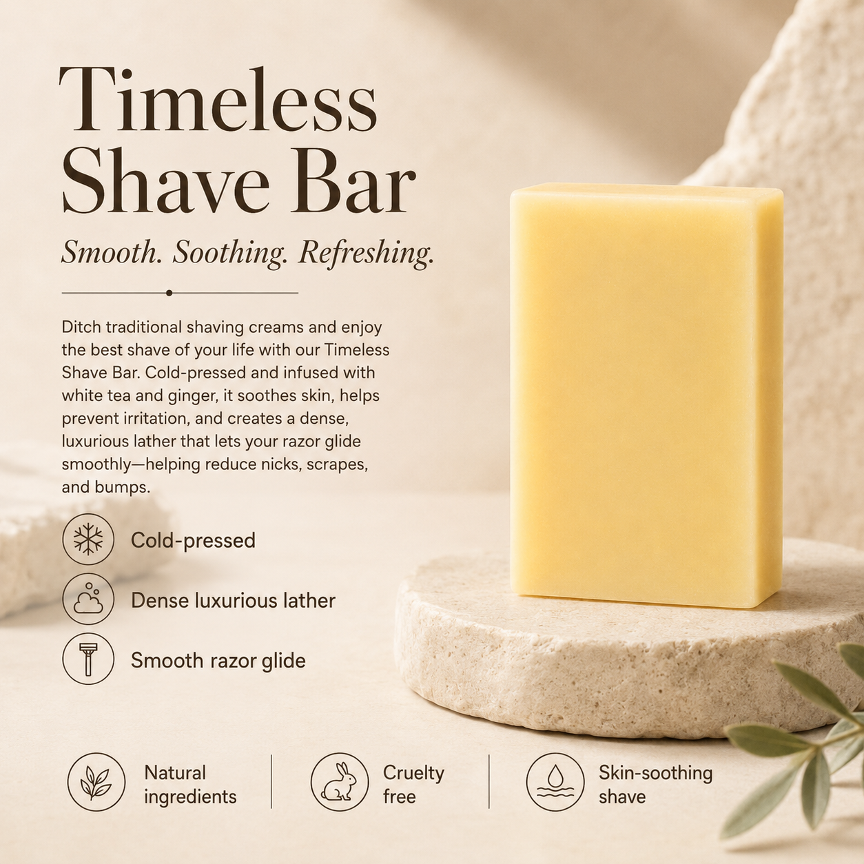White Tea + Ginger Shave Bar