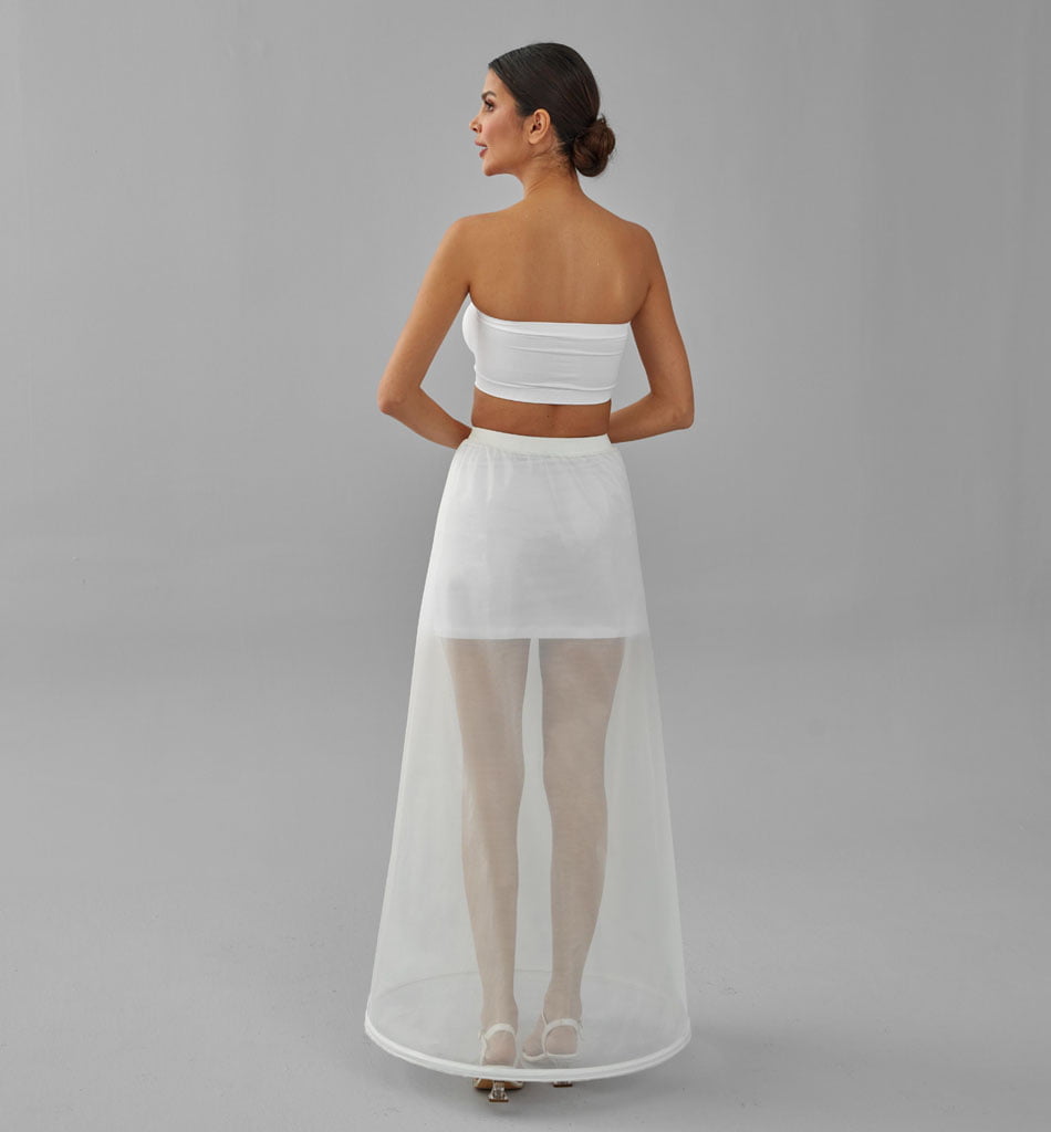 A-line Wedding Dress Underskirt, White Petticoat, One Hoop Skirt