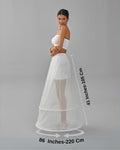 Two Hoop Skirt , A-line Wedding Dress Underskirt, White Petticoat
