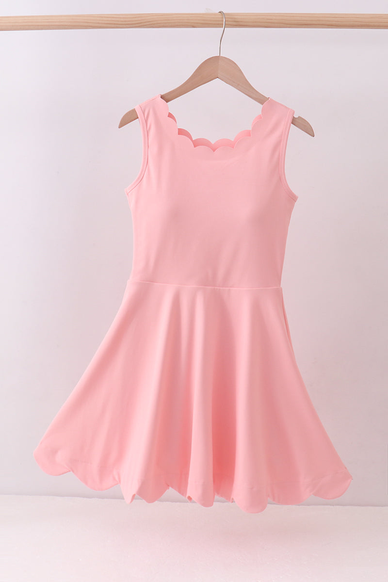 Pink scalloped active mom&me dress 2XL