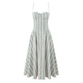 Gentle Green Shivering Sling Dress Women Summer Waist Tight Seaside Vacation Beach Dress Multi