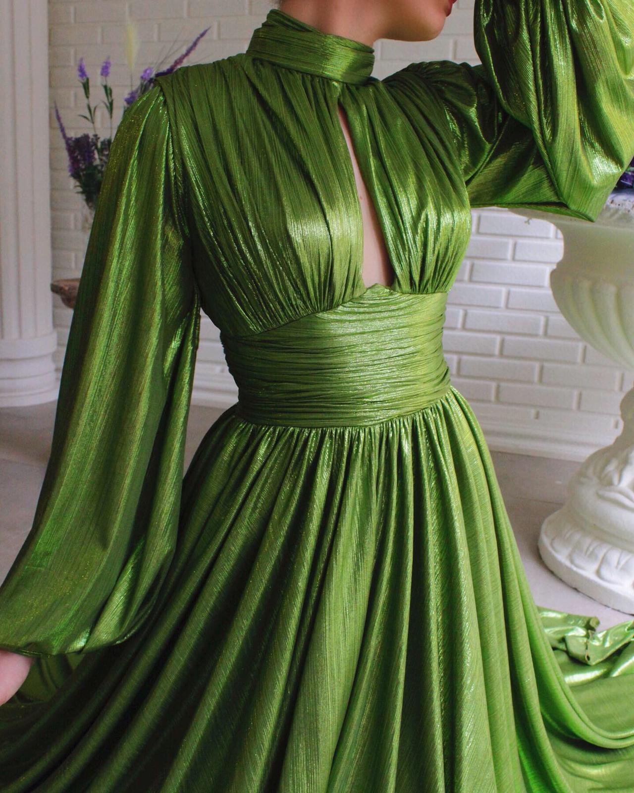 Spring Summer Popular Color Tight Waist Halter Large Swing Sexy Avocado Green Dress Maxi Dress for Women Green