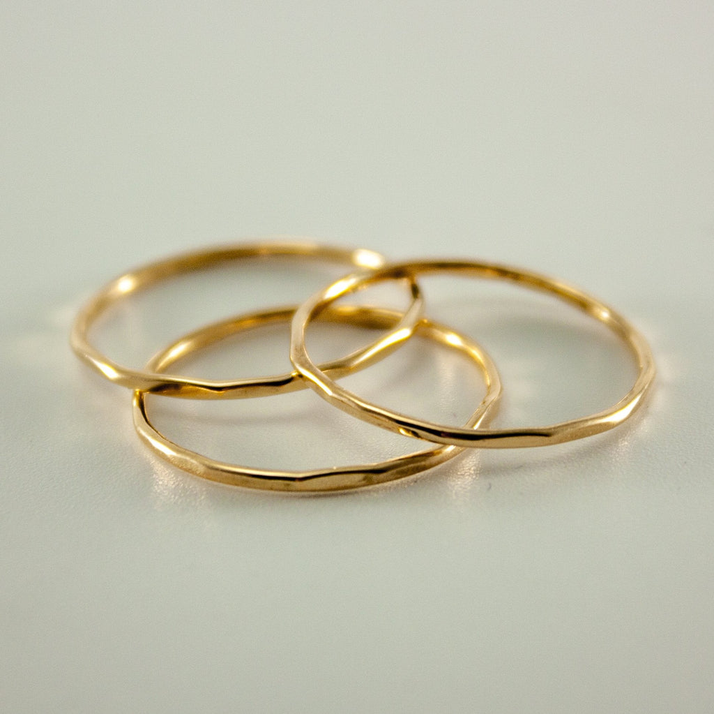 14K Gold Filled Stackable Twist Ring Minimal Everyday Band