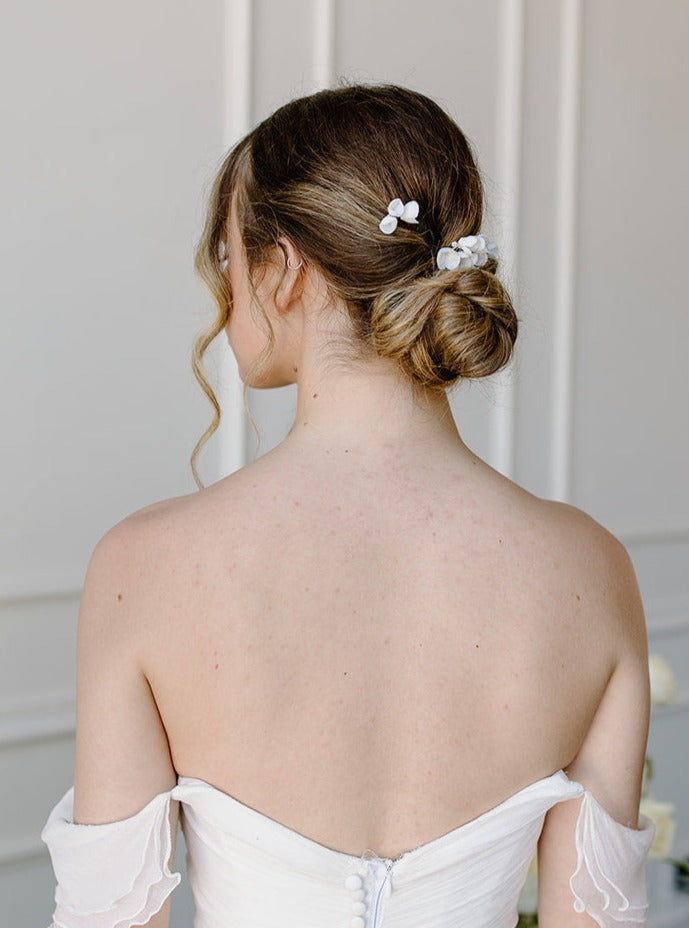 Ceramic Flower Hair Pins