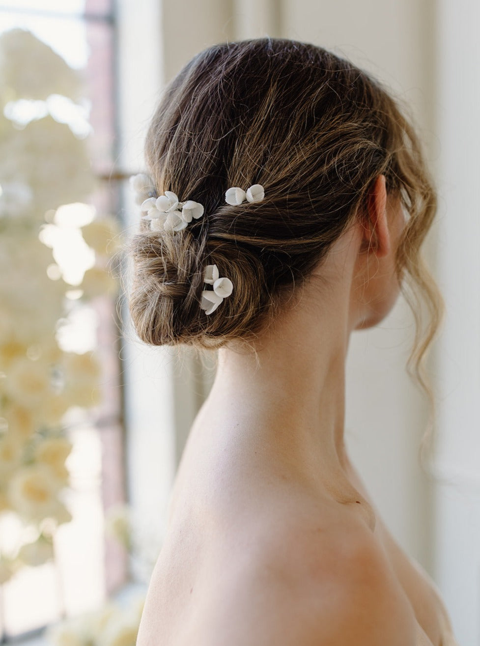 Ceramic Flower Hair Pins