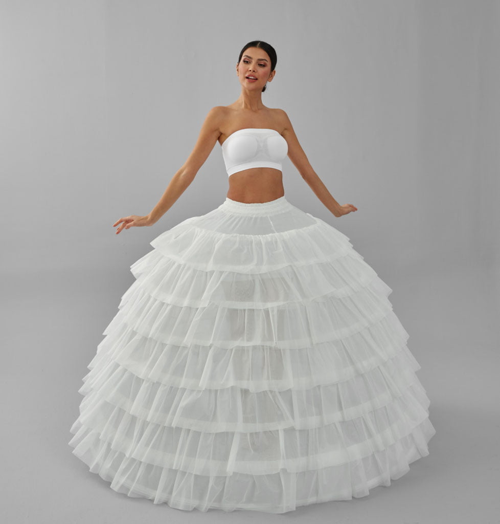Simple Wedding Dresses Ball Gown Crinoline Skirt -Quinceanera Petticoat Skirt