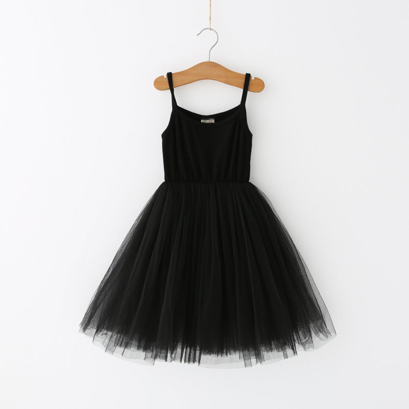 Girl's suspender dress Black