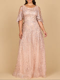 Cape Sleeve Mother's Gown | 28881 Blush