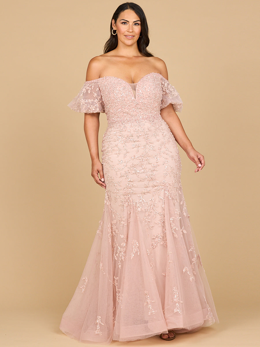 Lace, Off Shoulder Mermaid Gown