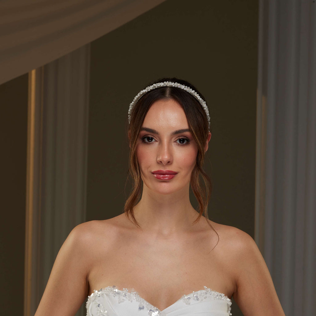 Pearl and Crystal Halo Band