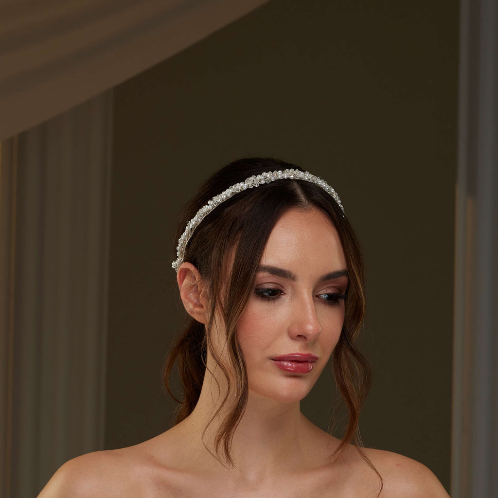 Pearl and Crystal Halo Band