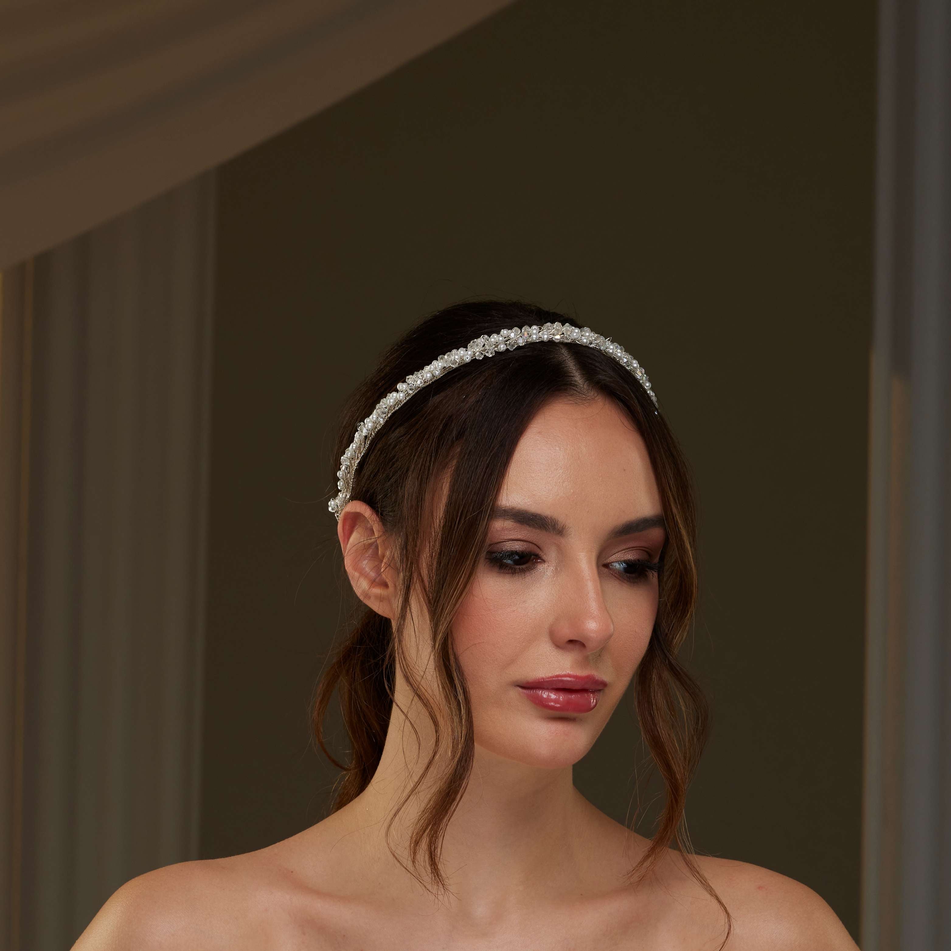 Pearl and Crystal Halo Band