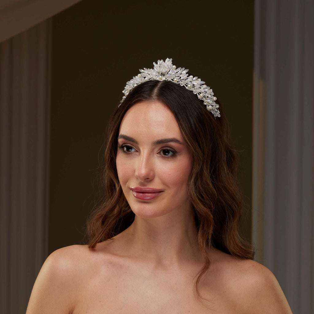 Crystal and Pearl Wedding Tiara