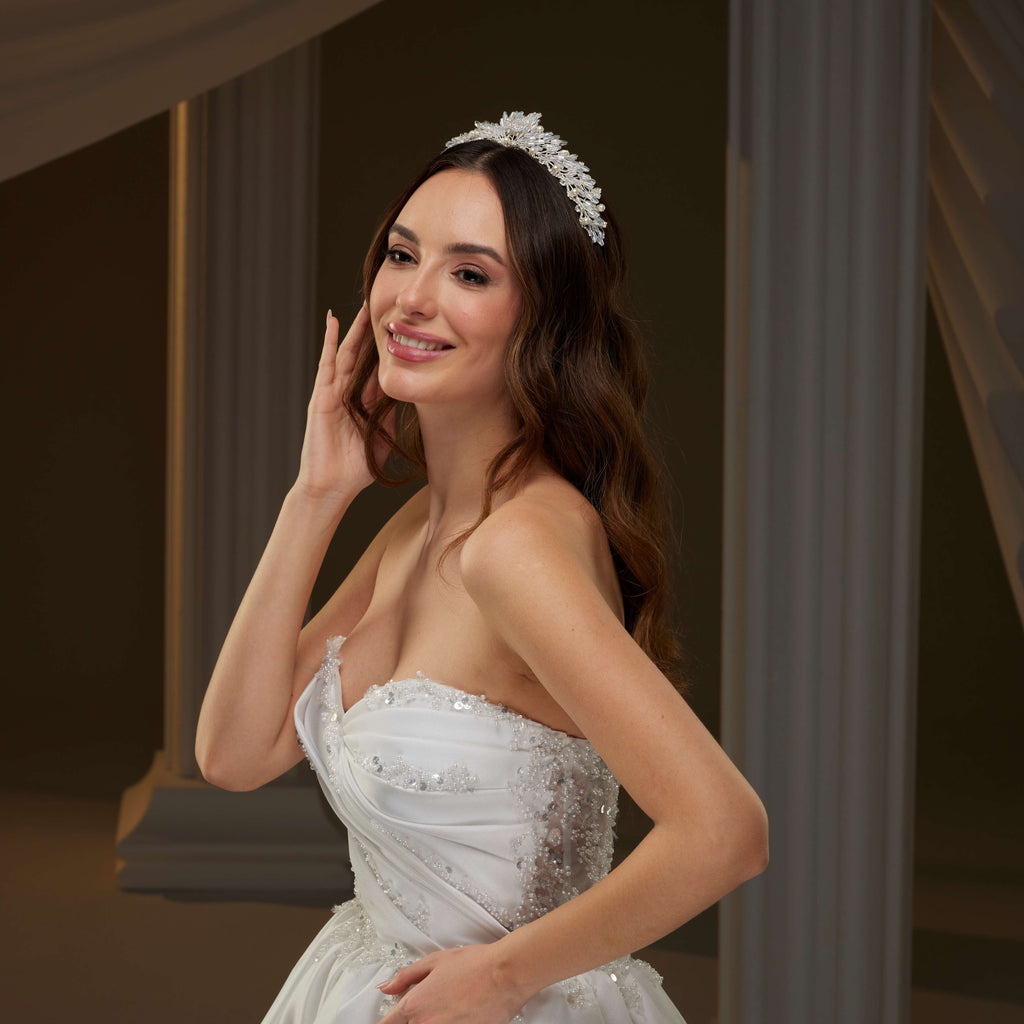 Crystal and Pearl Wedding Tiara