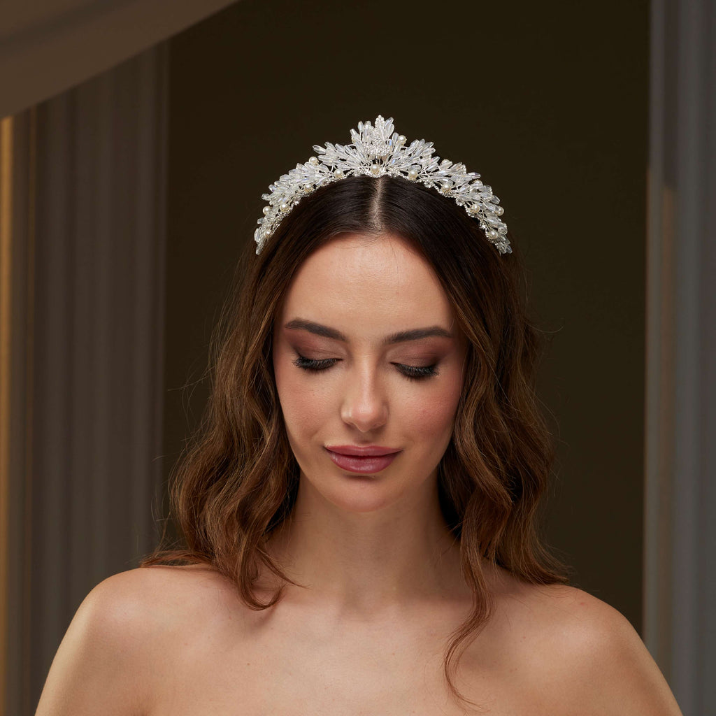 Crystal and Pearl Wedding Tiara