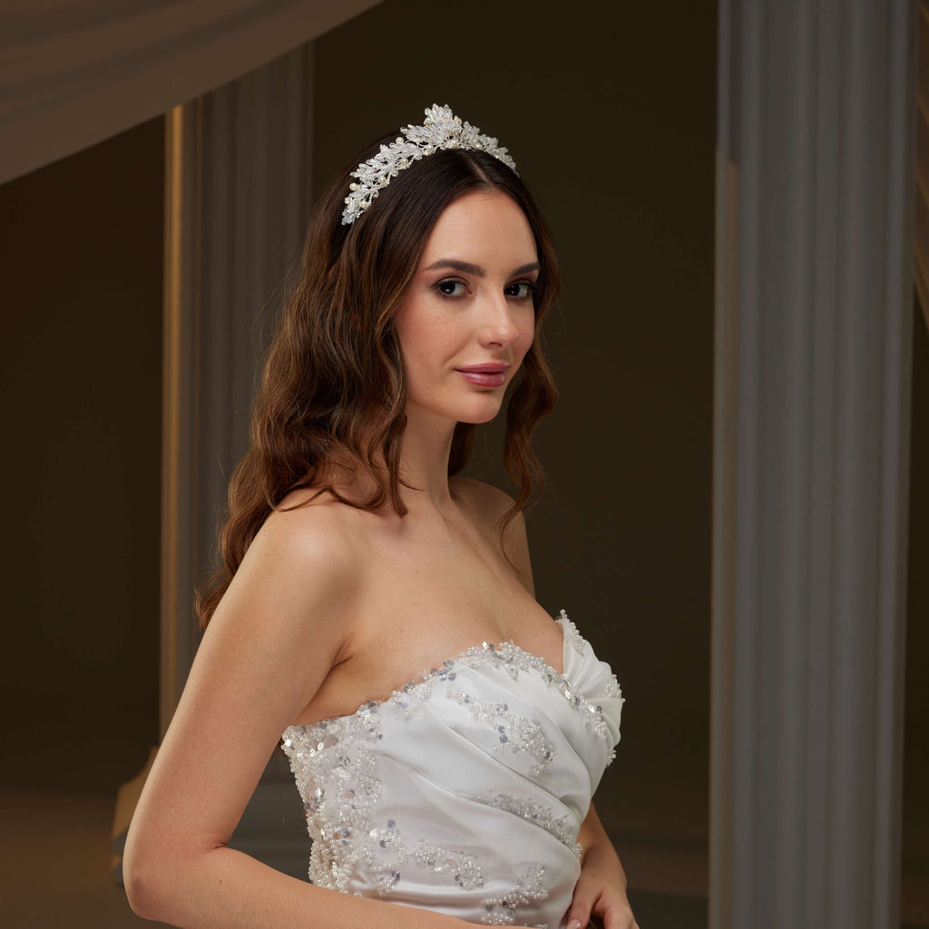 Crystal and Pearl Wedding Tiara