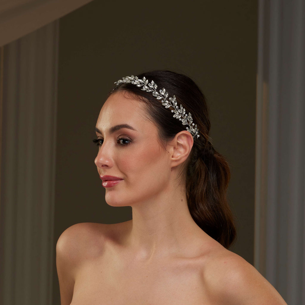 Crystal and Pearl Hair Vine