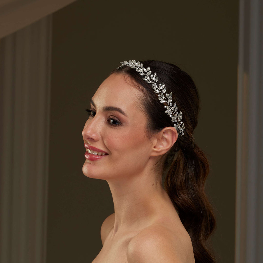 Crystal and Pearl Hair Vine