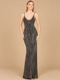 V-Neck Fitted Gown - OUTLET Black