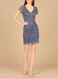 Cap Sleeve Cocktail Dress - OUTLET Amethyst