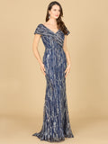 Mermaid Lace Gown Navy