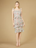Print Midi Length Dress - OUTLET White Print