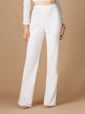 Beaded Pants with Pockets Ivory