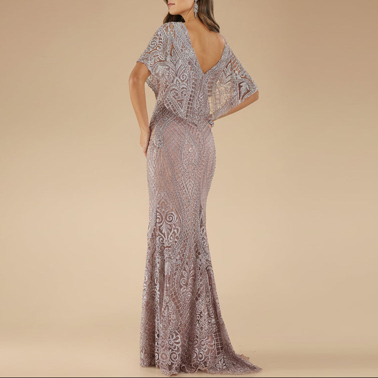 Cape Sleeve Mermaid Gown | 29673