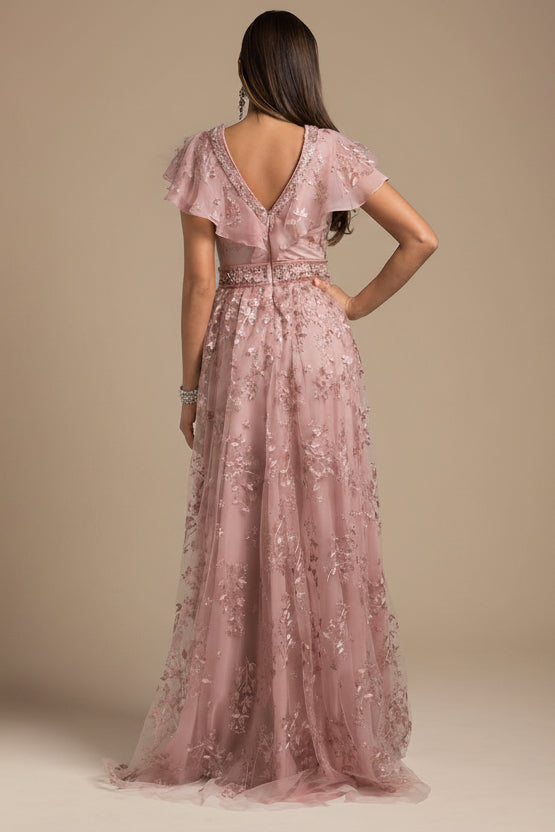 Lara 29966 - Lace, V-Neck Dress