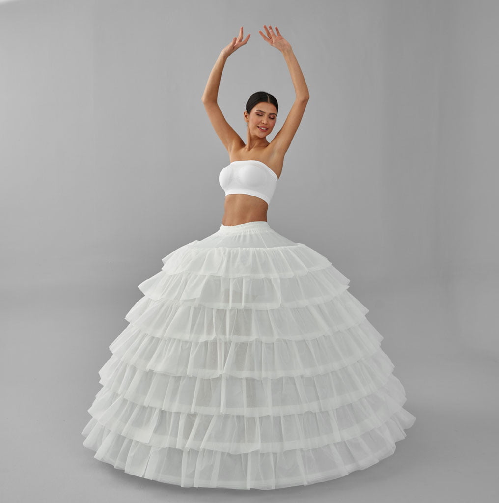 Simple Wedding Dresses Ball Gown Crinoline Skirt -Quinceanera Petticoat Skirt