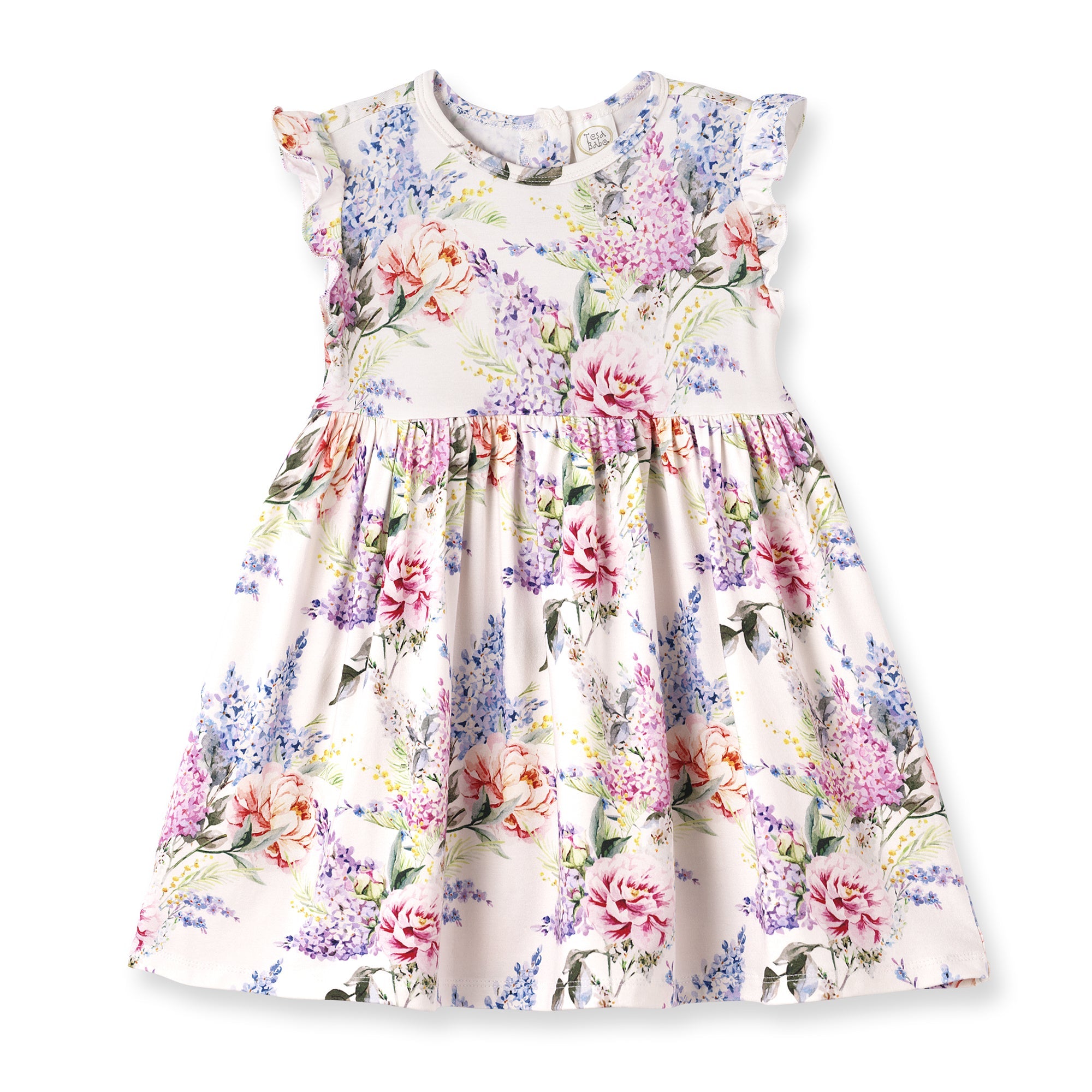 Dream Blossom Bamboo Baby Toddler Dress -Watercolor Floral 6Y