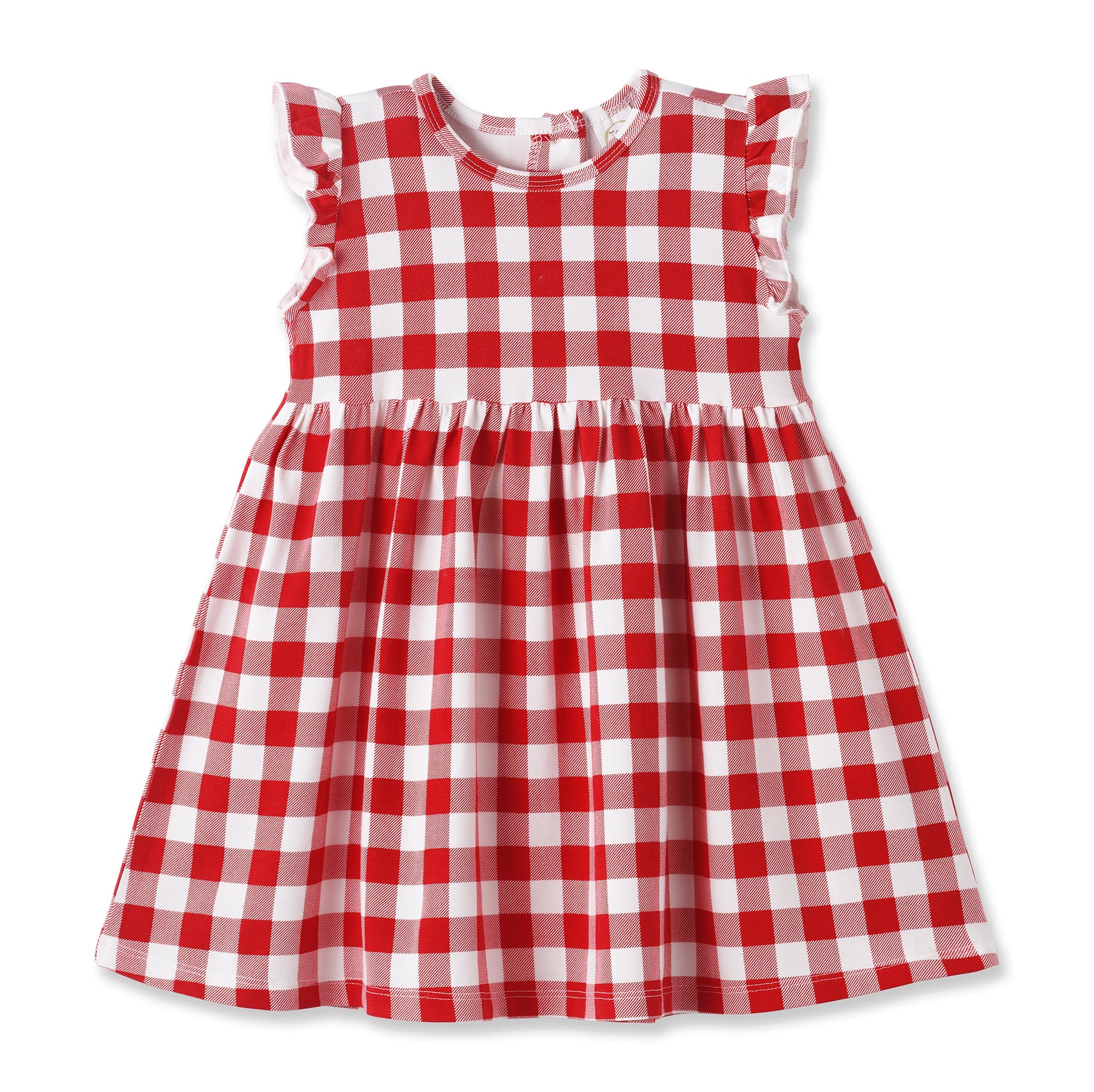 Picnic Plaid Soft Bamboo Summer Dress for Girls 6Y