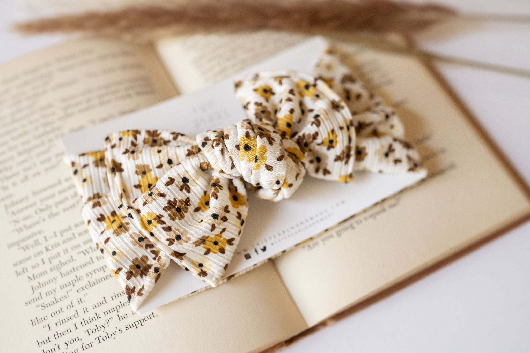 Neutral Baby Bow Turban 12months-Toddler Floral