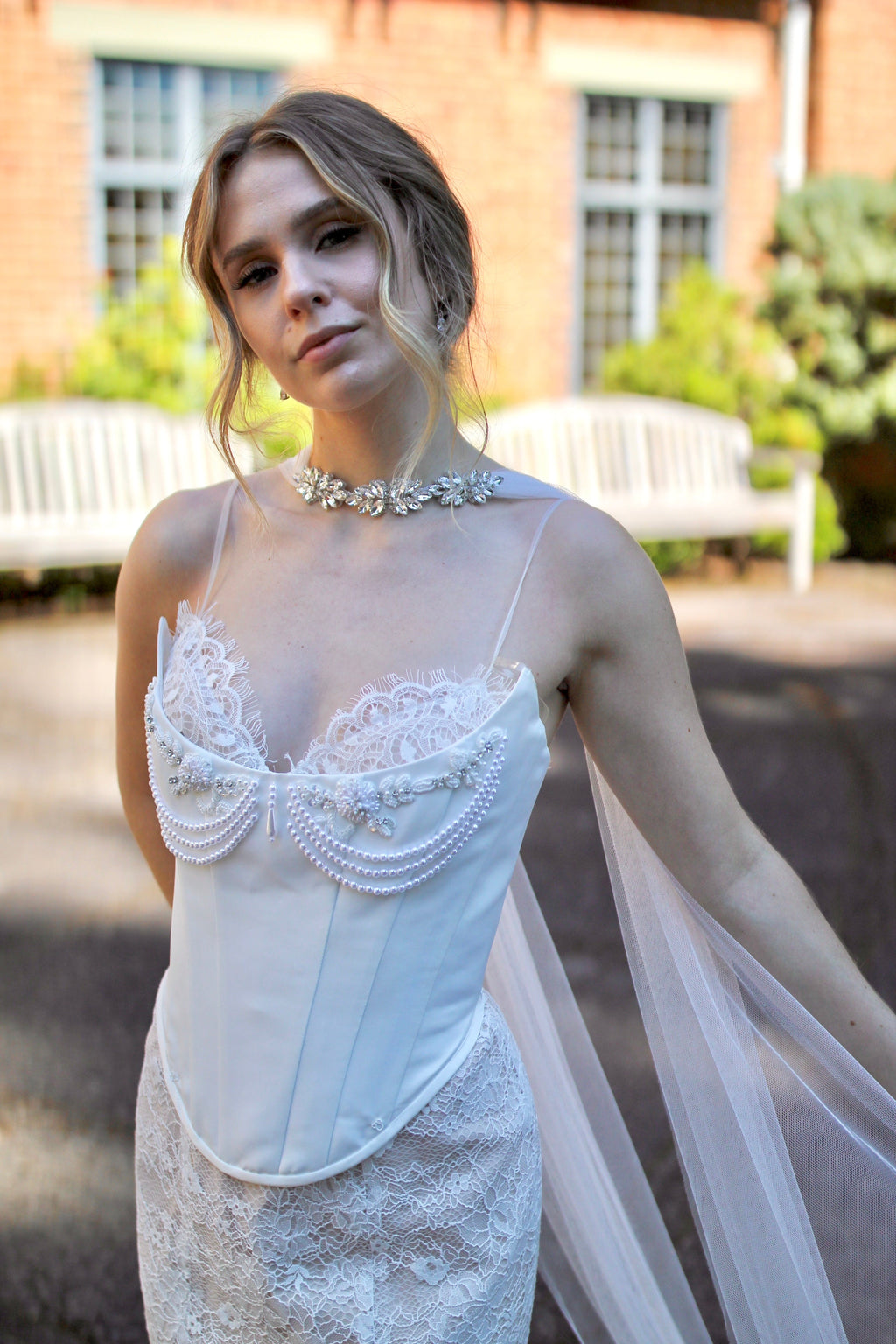 Crystal Choker Bridal Scarf