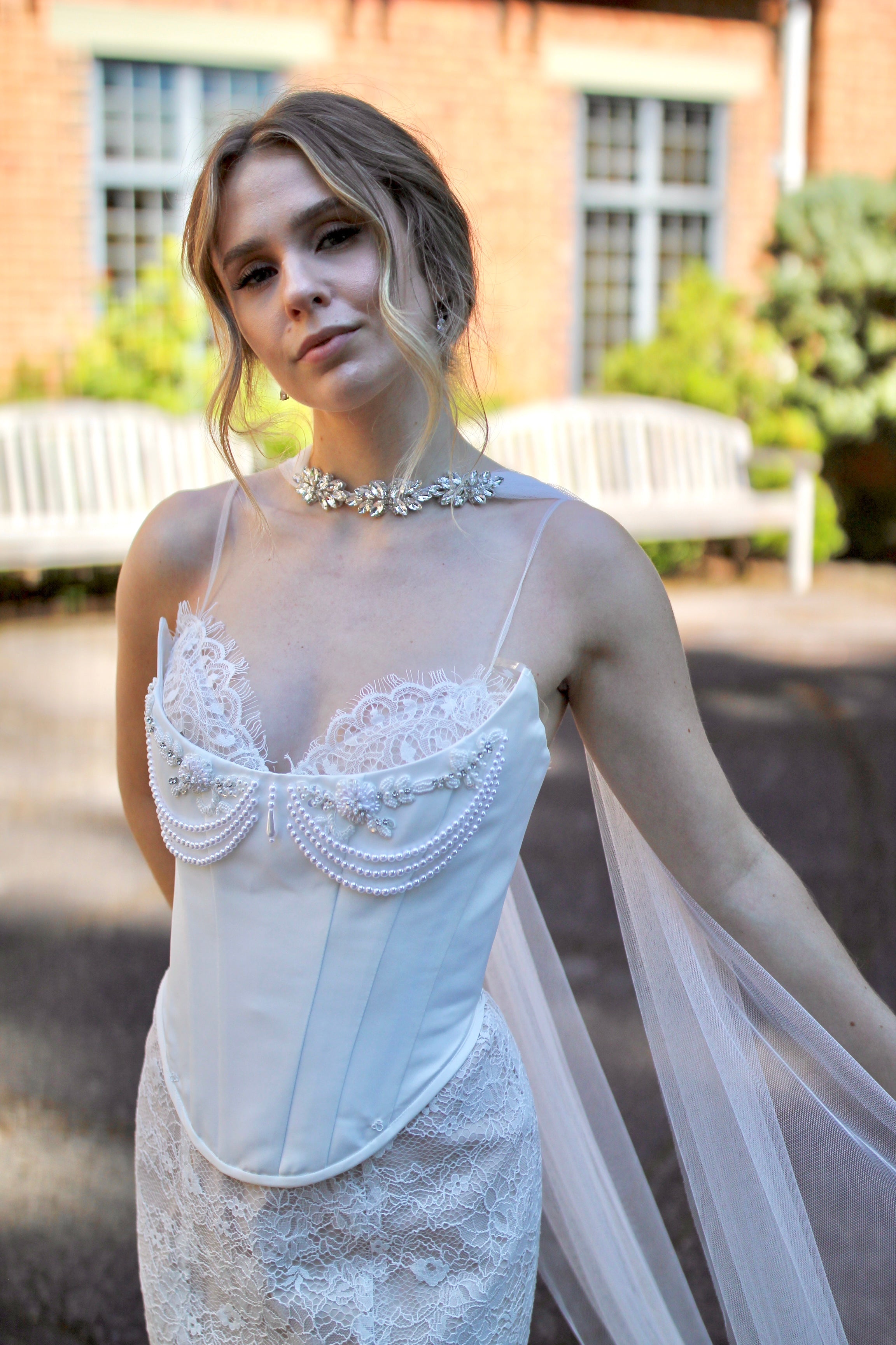 Crystal Choker Bridal Scarf