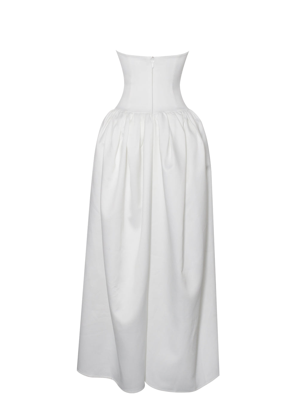 Naila Lace Trim Strapless Drop Waist Wedding Gown