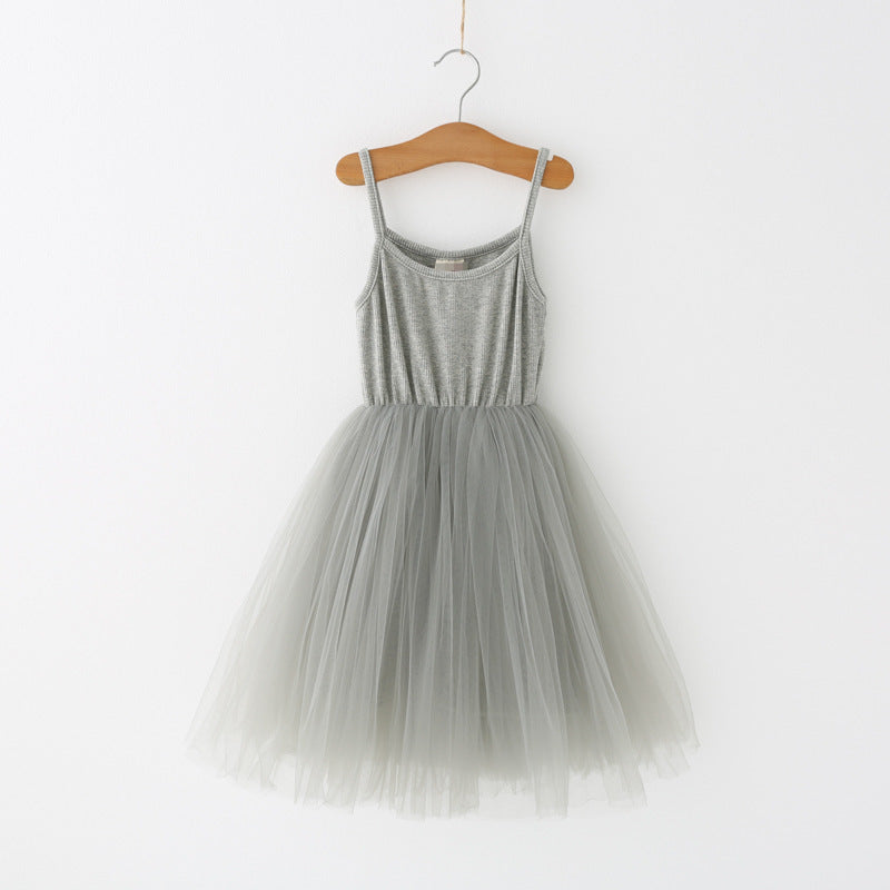 Girl's suspender dress Gray