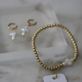 Pearl Promise Cross Bracelet - Stainless Steel & Pearl