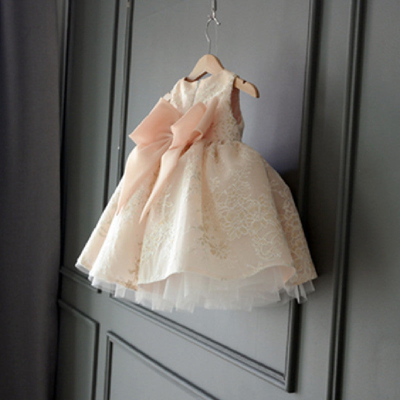 Girls Fashion Personality Wedding Dress Champagne Pink
