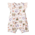 Petal Patch Baby Girl Romper – Bamboo One-Piece with Eyelet 12-18M