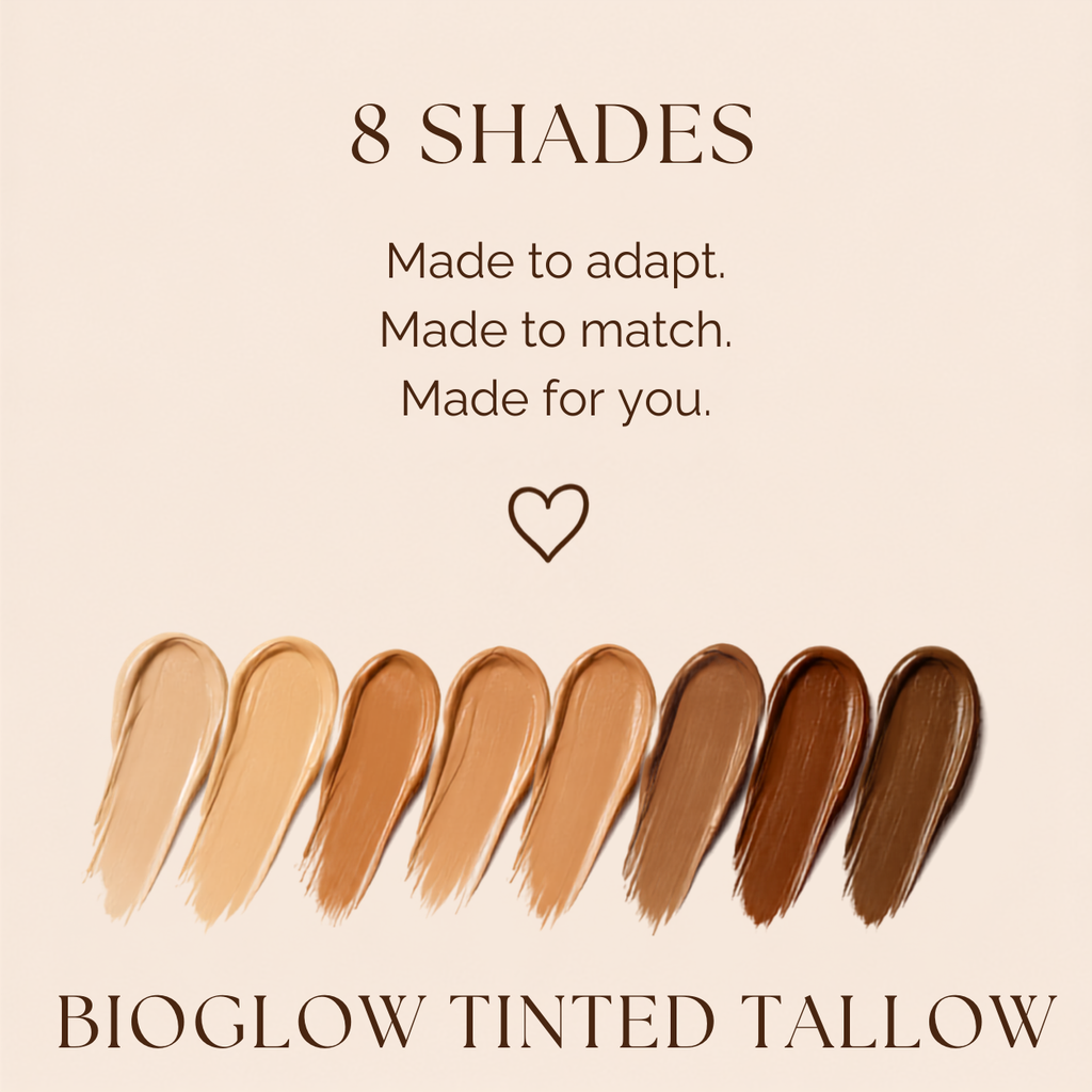 BioGlow Tinted Tallow Foundation - Moisturizer with Mineral Sun Protection