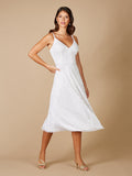 Lara Gemma Beaded Tank Midi Dress Ivory