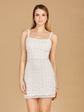 Beaded Mini Dress | 51126 White