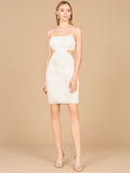 Short Cutout Bridal Cocktail Dress Ivory